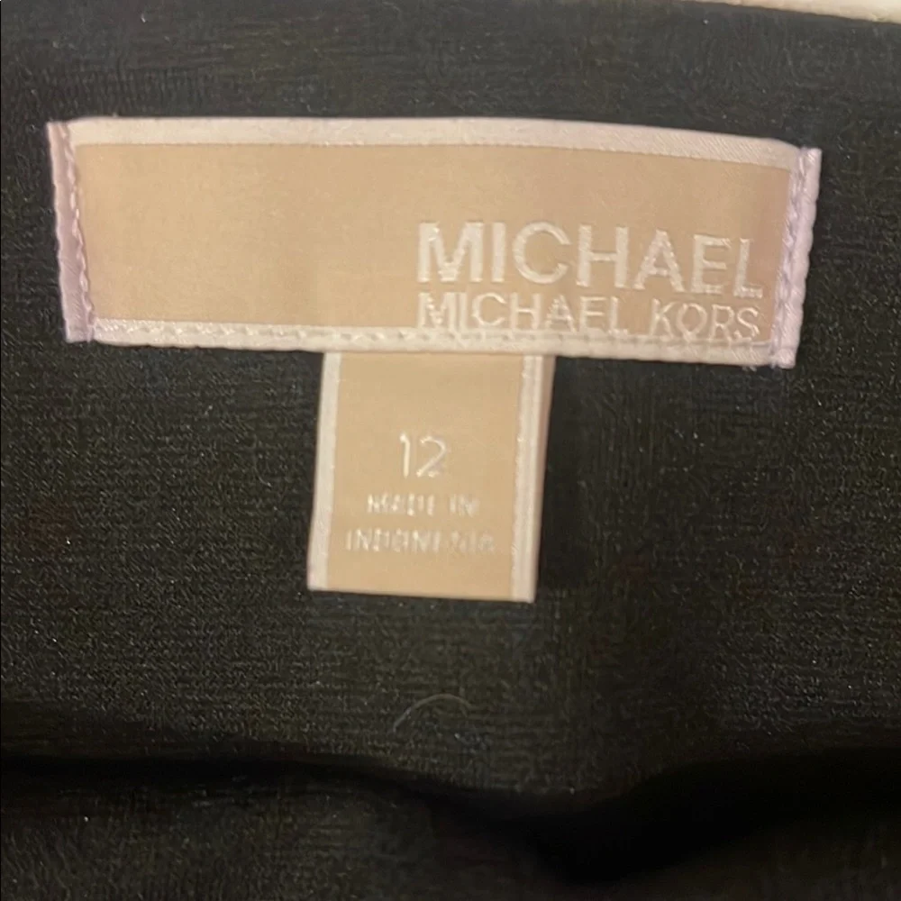 Michael Kors Black and Gray Mini Pencil Skirt
